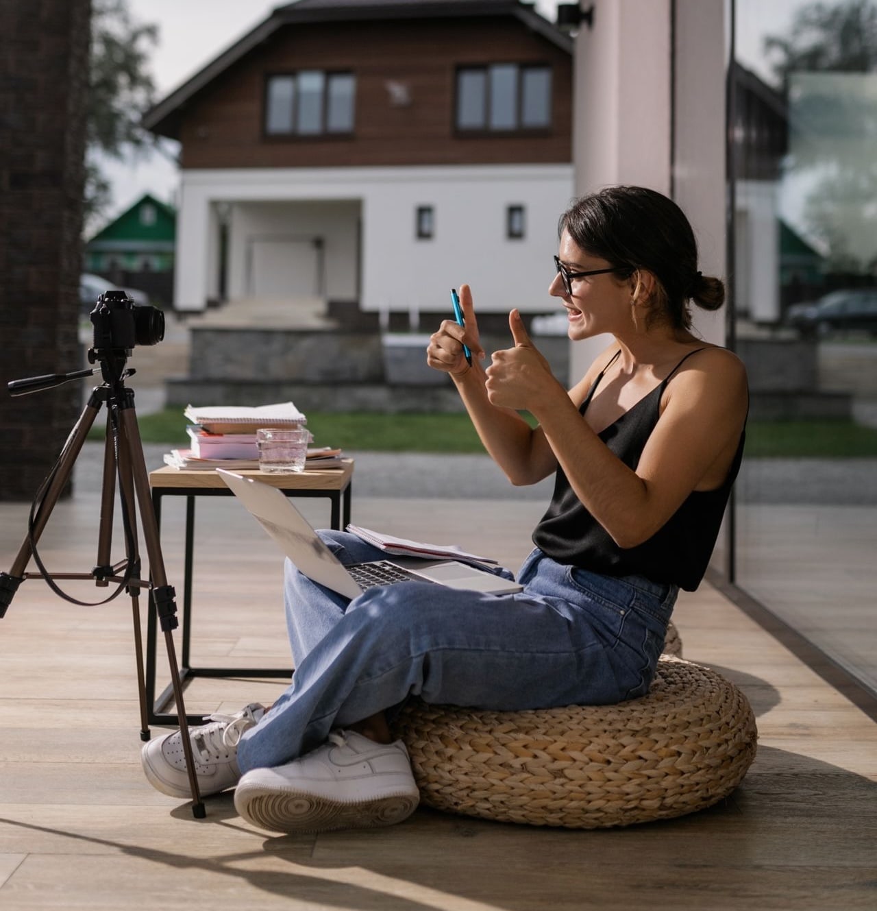 Creator che registra un video